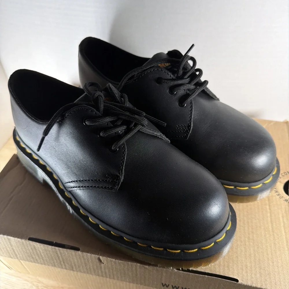 Doc Dr. Martens 1461 SR Women's 8 Men's 7 Slip Resistant Safety Work Shoes Black